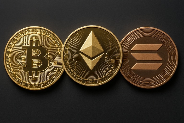 비트코인(BTC), 이더리움(ETH), 솔라나(SOL)/챗GPT 생성 이미지