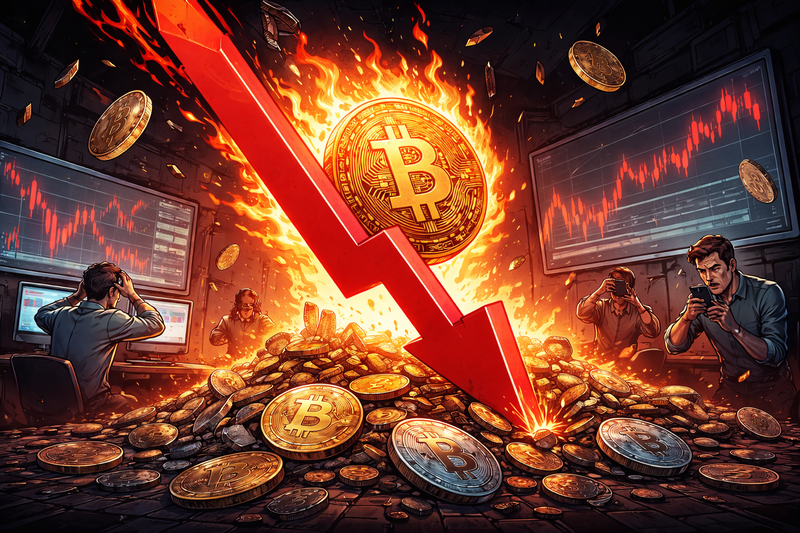 비트코인 9만 달러 붕괴…1시간 동안 암호화폐 롱 1억 5,000만 달러 증발/챗지피티 생성 이미지