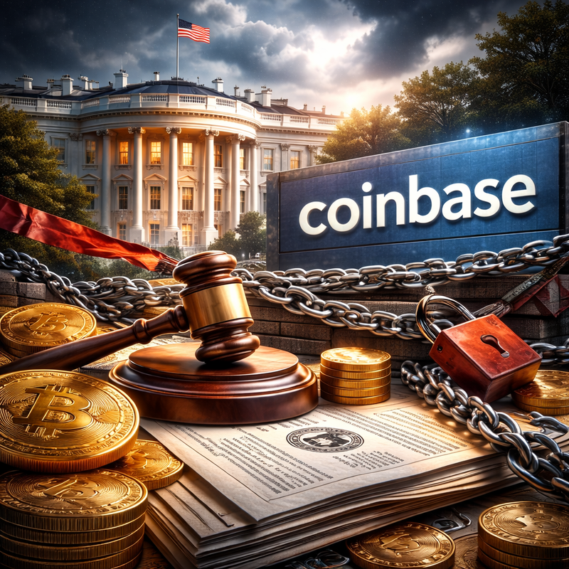 백악관, 코인베이스(Coinbase), 암호화폐 시장 구조 법안, 암호화폐 규제/챗GPT 생성 이미지