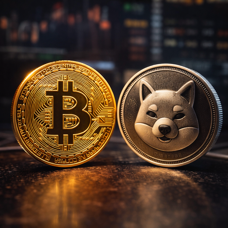 비트코인(Bitcoin, BTC), 시바이누(Shiba Inu, SHIB)/챗GPT 생성 이미지