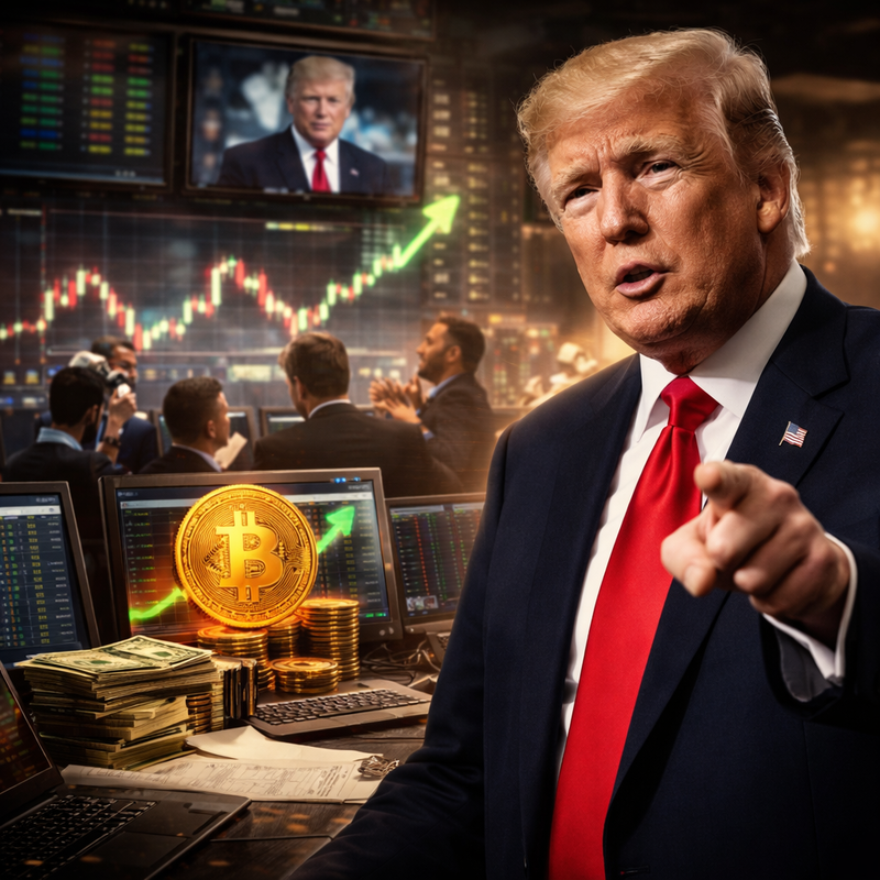 도널드 트럼프(Donald Trump), 비트코인(BTC)/AI 생성 이미지