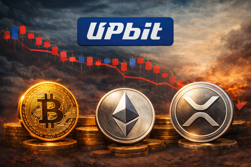업비트 시황: 비트코인·XRP·이더리움 왜 같이 주춤했나, 단순 조정인가 방향 전환인가/AI 생성 이미지