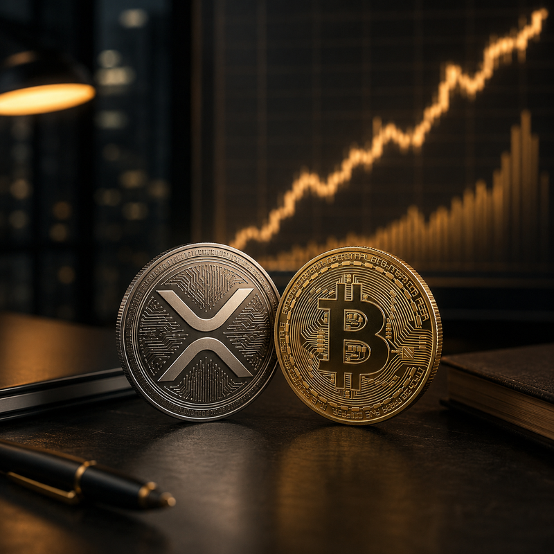 엑스알피(XRP), 비트코인(BTC)/AI 생성 이미지