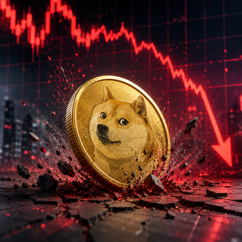 도지코인(DOGE), 하락장/AI 생성 이미지