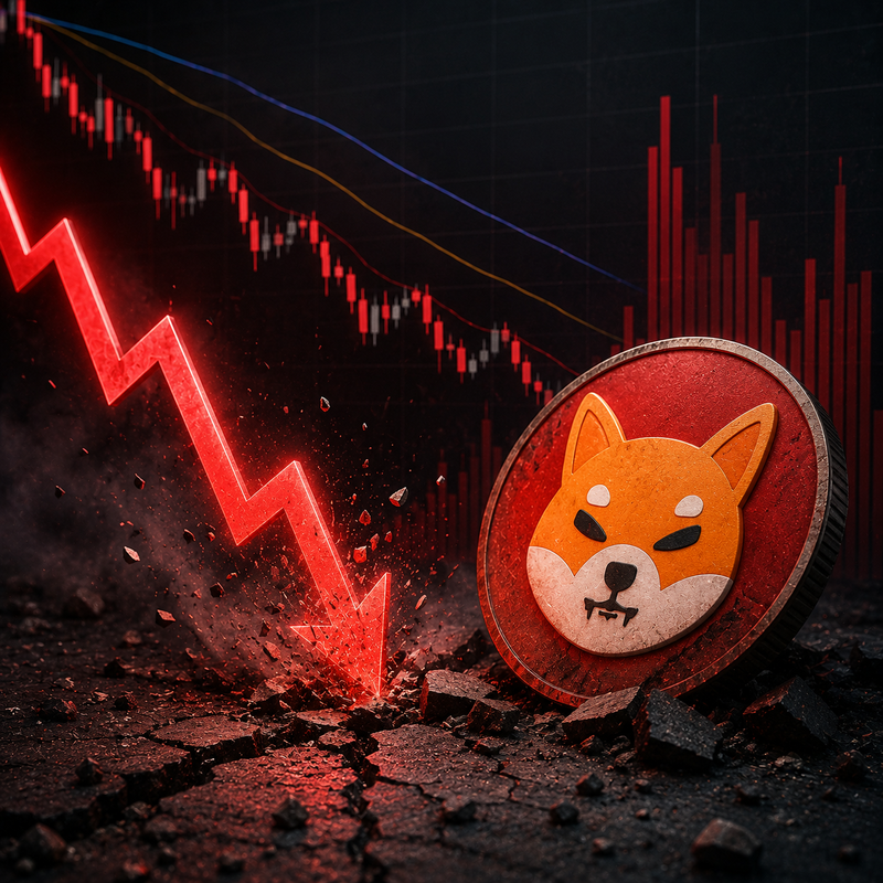 시바이누(Shiba Inu, SHIB), 하락장, 매도/AI 생성 이미지