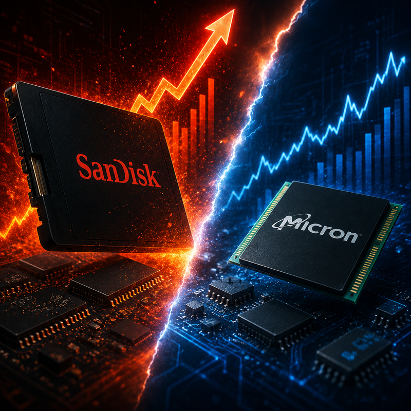 샌디스크(SNDK), 마이크론(MU)/AI 생성 이미지