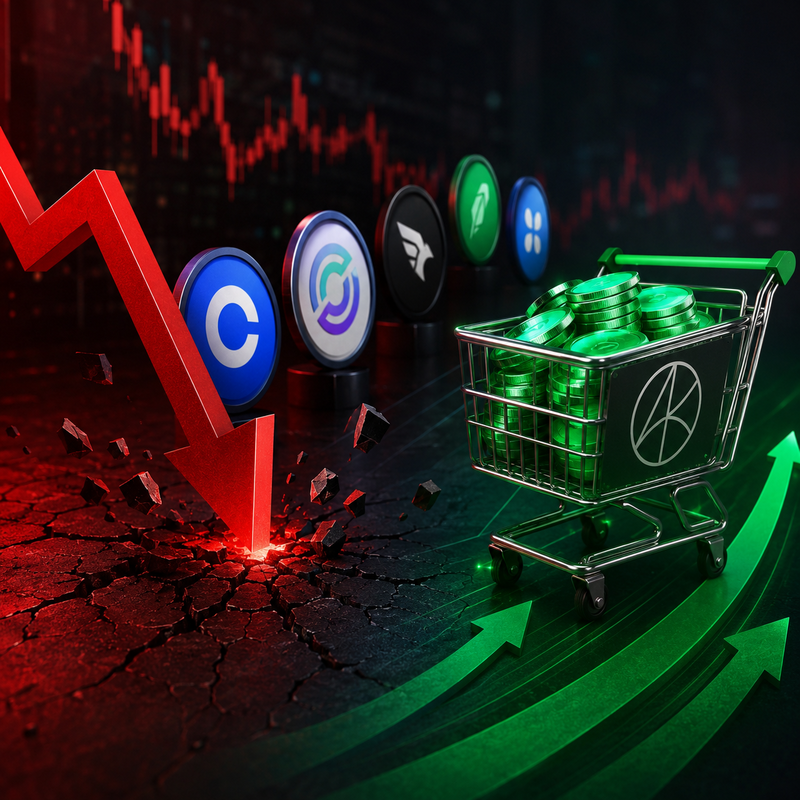 코인베이스(COIN), 서클(CRCL), 암호화폐 주식, 저가 매수, 아크 인베스트(ARK Invest)/AI 생성 이미지