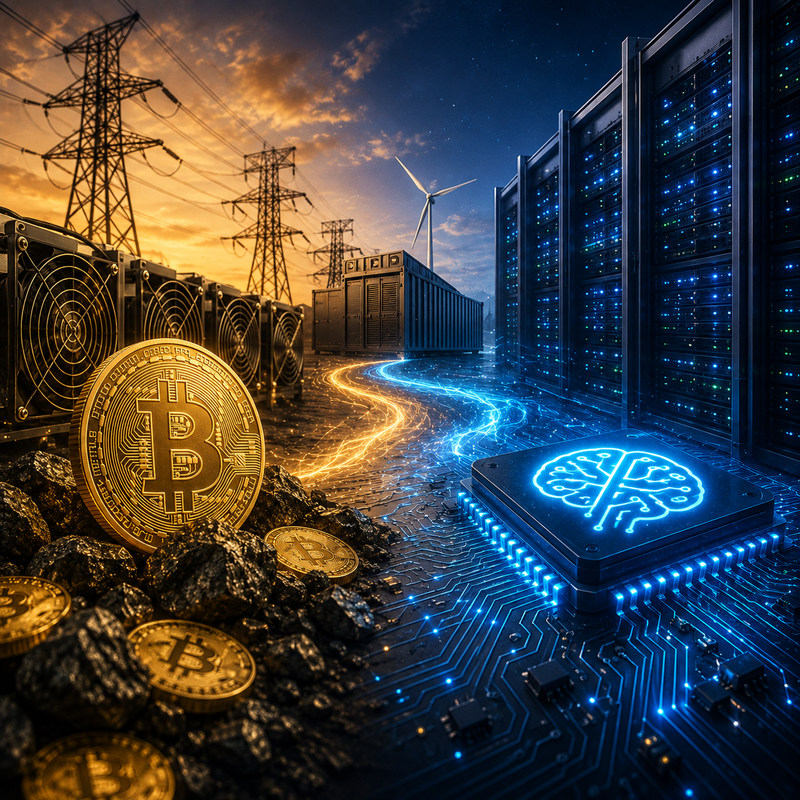 비트코인(BTC), 암호화폐 채굴, 인공지능(AI)/AI 생성 이미지