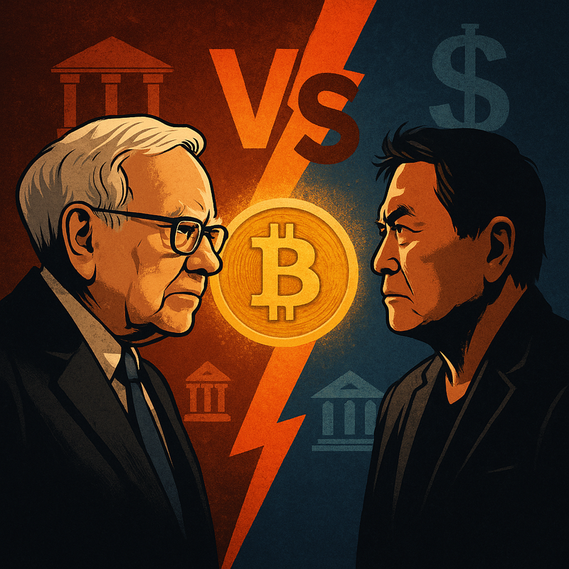기요사키 vs 버핏…비트코인 논쟁/챗GPT 생성 이미지