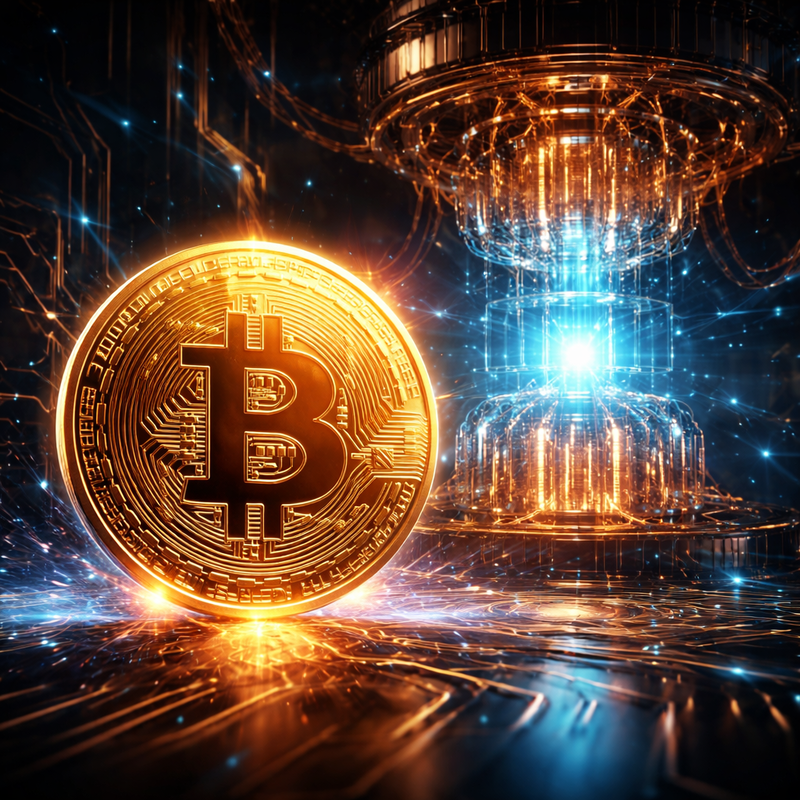비트코인(BTC), 양자컴퓨터/AI 생성 이미지
