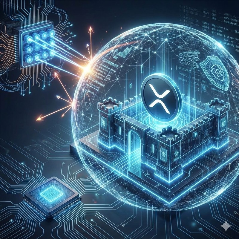 엑스알피(XRP), 양자컴퓨터, 양자 보안/AI 생성 이미지