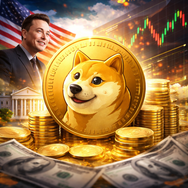 일론 머스크(Elon Musk), 도지코인(DOGE), 달러(USD)/챗GPT 생성 이미지