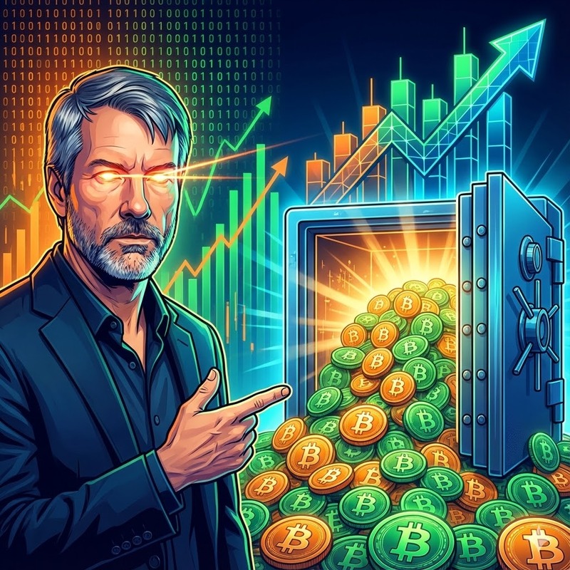 마이클 세일러(Michael Saylor), 비트코인(BTC)/AI 생성 이미지