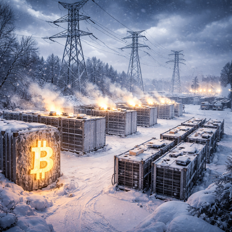 비트코인(BTC), 암호화페 채굴, 혹한기/챗GPT 생성 이미지