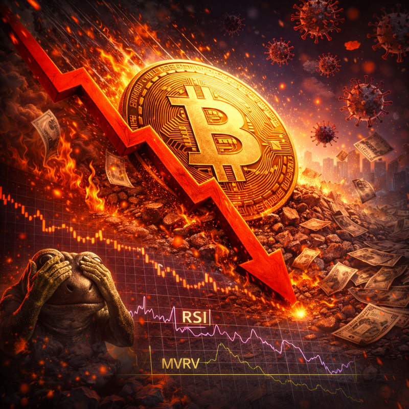 비트코인(BTC), 하락, 암호화폐 공포/챗GPT 생성 이미지