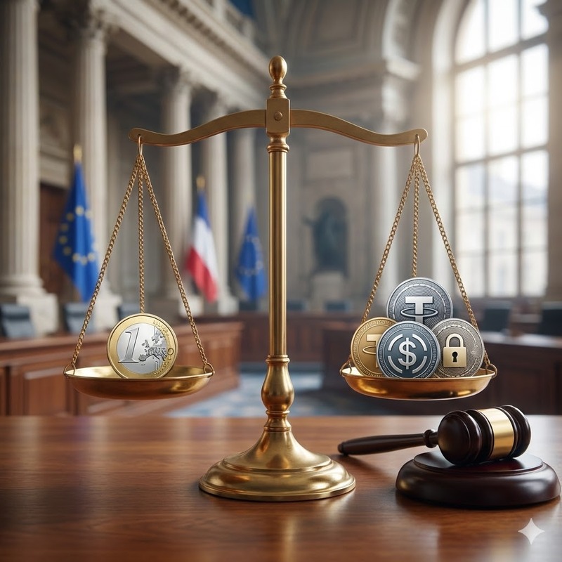 스테이블코인, 규제/AI 생성 이미지