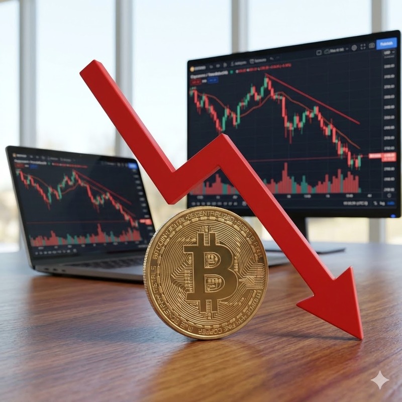 비트코인(BTC) 하락/AI 생성 이미지