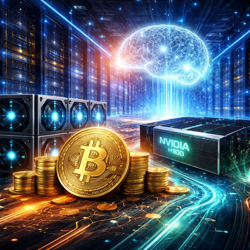 비트코인(BTC), 암호화폐 채굴, 인공지능(AI)/챗GPT 생성 이미지