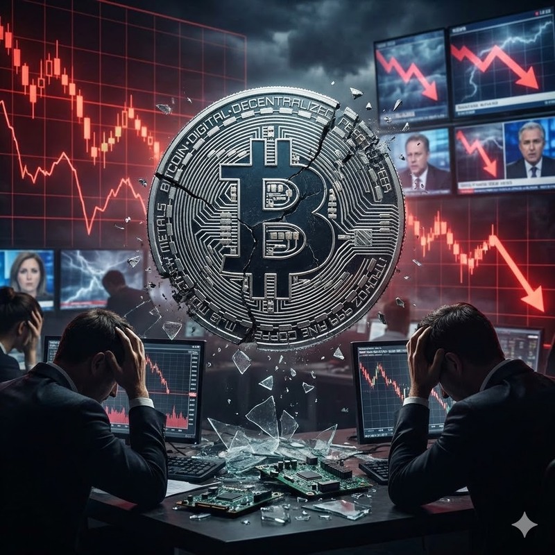 비트코인(BTC), 암호화폐 하락/AI 생성 이미지