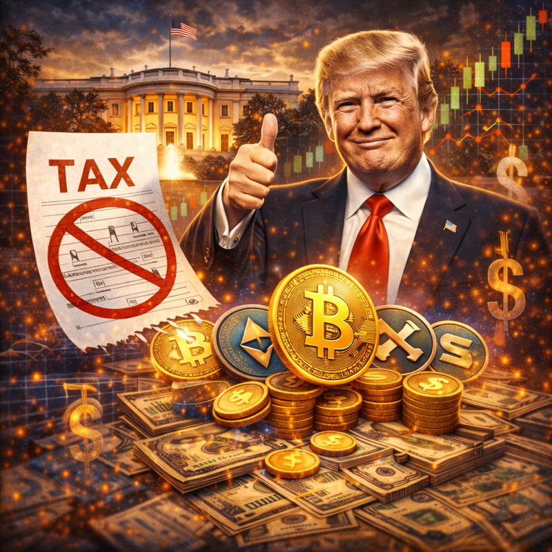도널드 트럼프(Donald Trump), 가상자산, 암호화폐, 세금/챗GPT 생성 이미지