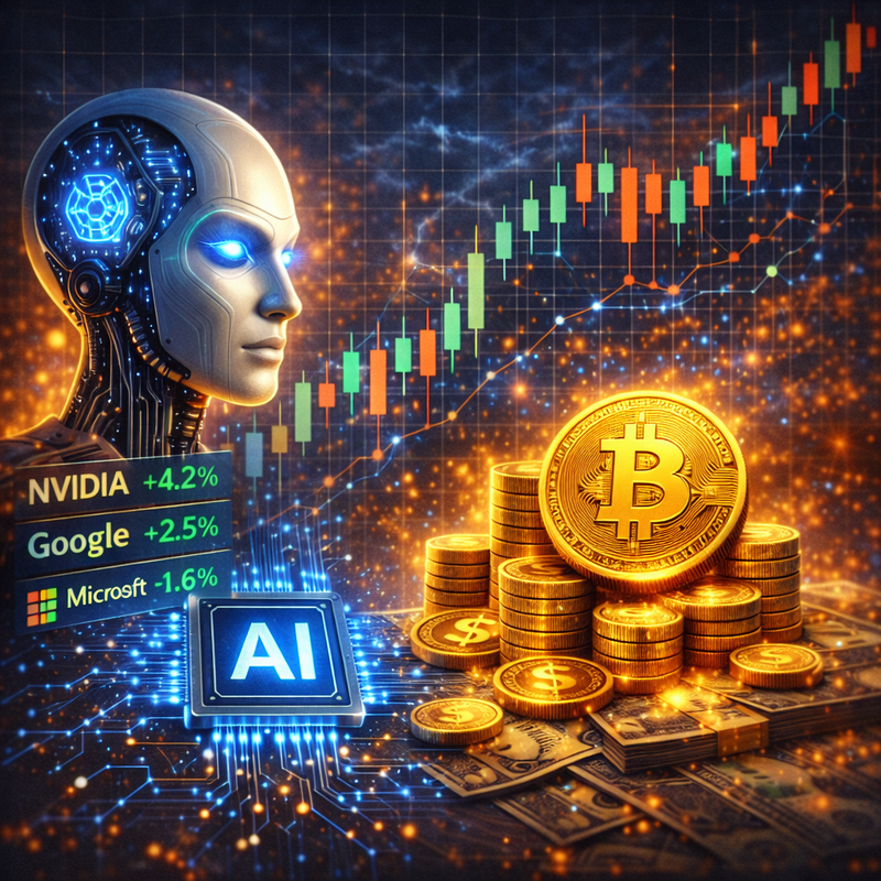 인공지능(AI) 주식, 비트코인(BTC)/챗GPT 생성 이미지