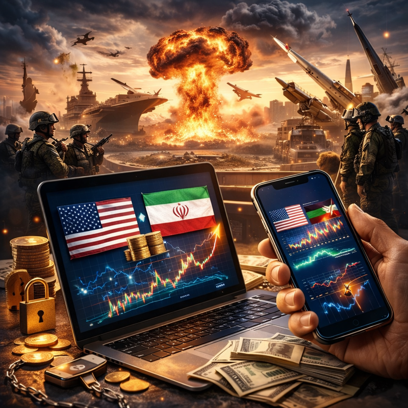 미국, 이란, 예측 시장/챗GPT 생성 이미지