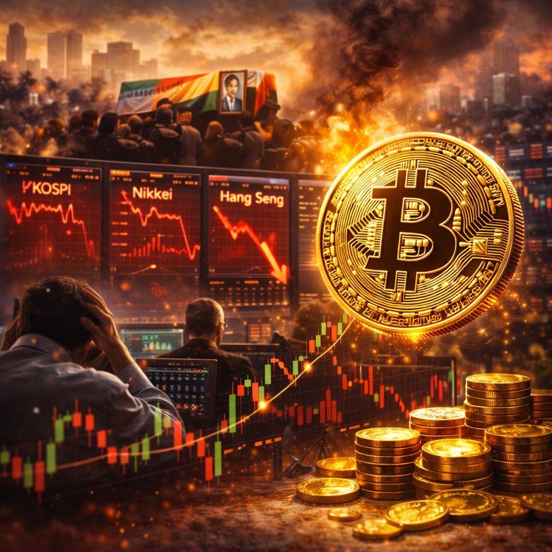 이란, 비트코인(BTC), 아시아 증시/챗GPT 생성 이미지