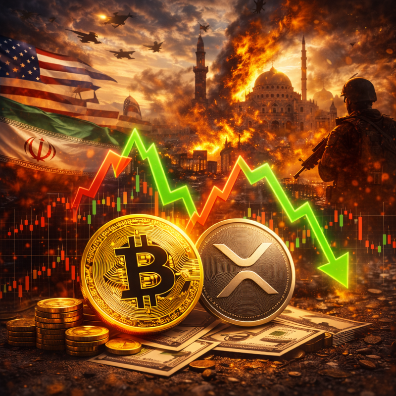 미국, 이란, 비트코인(BTC), 엑스알피(XRP)/챗GPT 생성 이미지