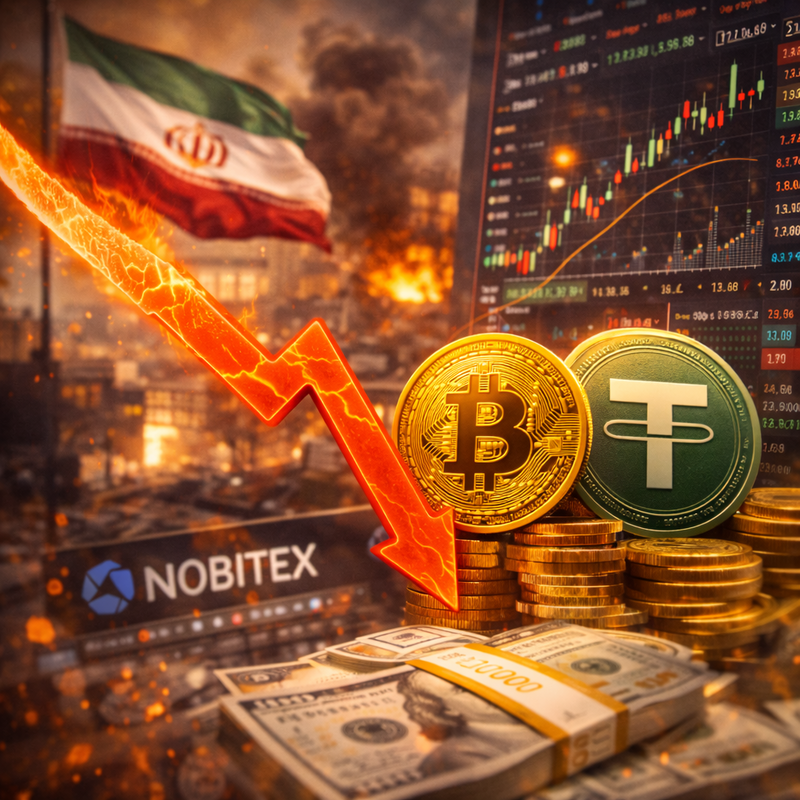 이란, 비트코인(BTC), 테더(USDT), 암호화폐 거래/챗GPT 생성 이미지