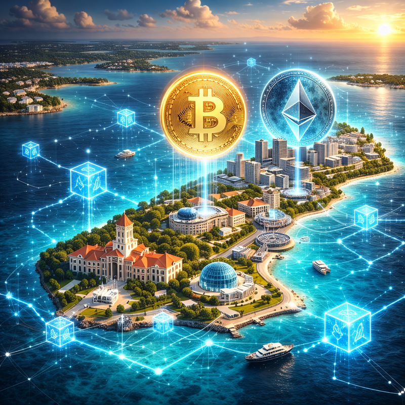 비트코인(BTC), 가상자산, 버뮤다, 블록체인/챗GPT 생성 이미지