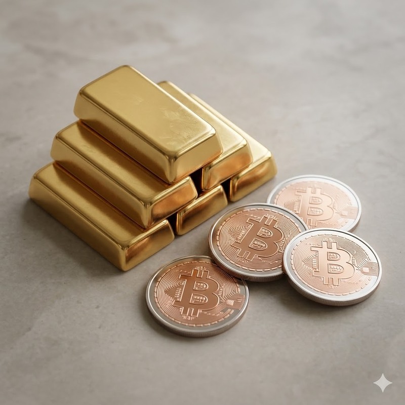 금, 비트코인(BTC)/AI 생성 이미지