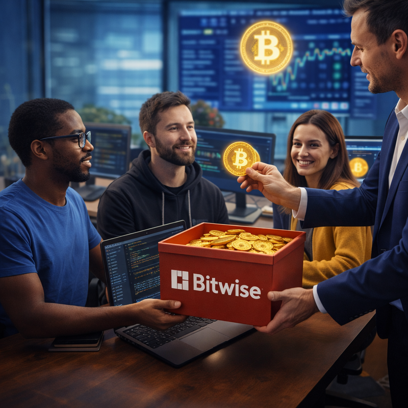 비트와이즈, 비트코인(BTC) 기부/챗GPT 생성 이미지