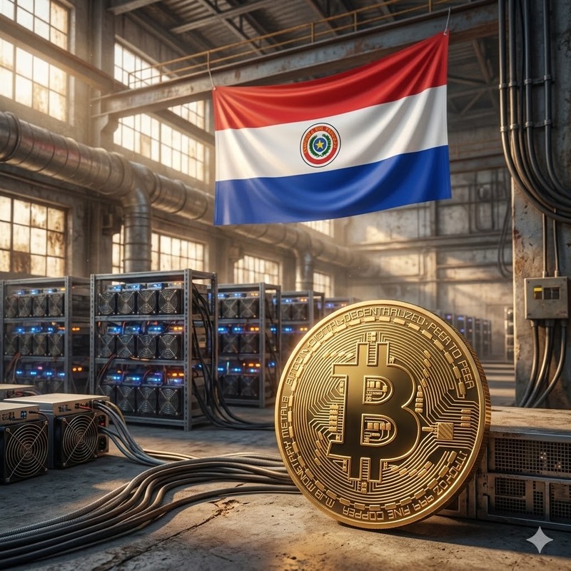 파라과이, 비트코인(BTC), 암호화폐 채굴/AI 생성 이미지