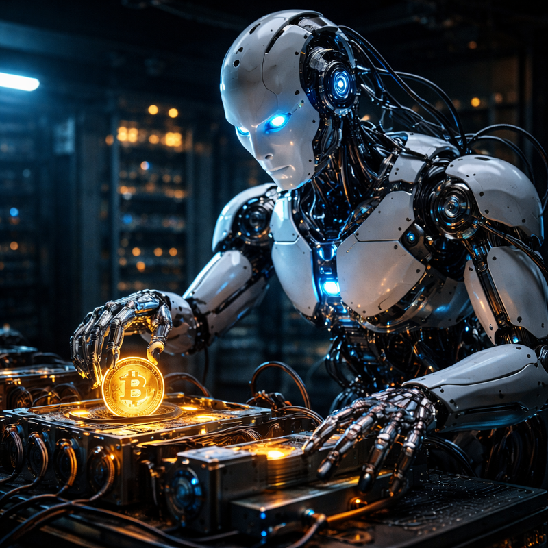 인공지능(AI) 에이전트, 비트코인(BTC), 암호화폐 채굴/챗GPT 생성 이미지