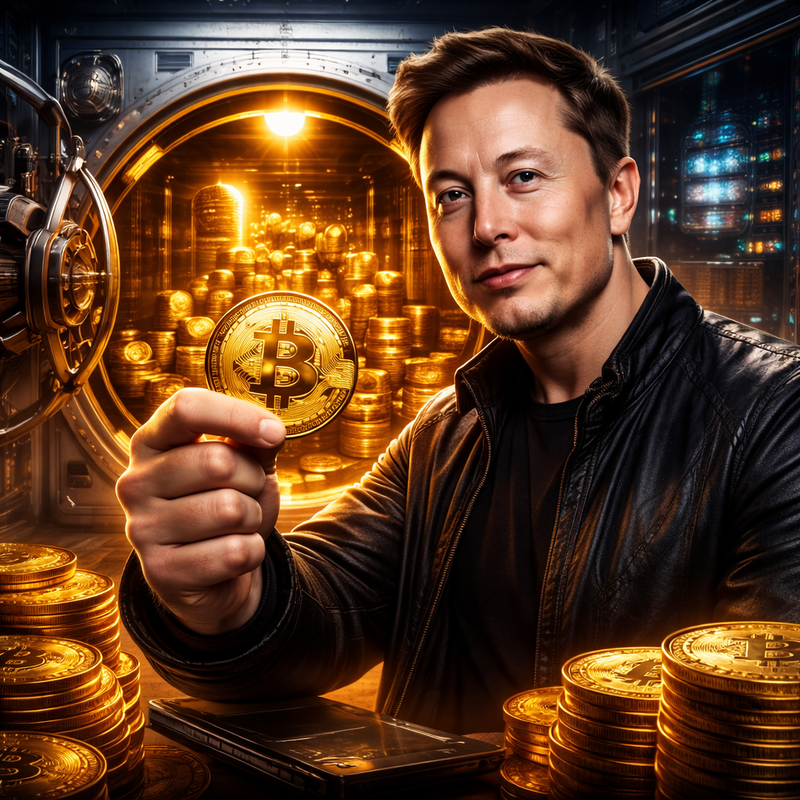 일론 머스크(Elon Musk), 비트코인(BTC)/챗GPT 생성 이미지