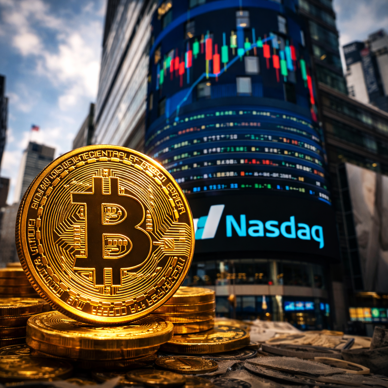 비트코인(BTC), 나스닥(NASDAQ)/챗GPT 생성 이미지