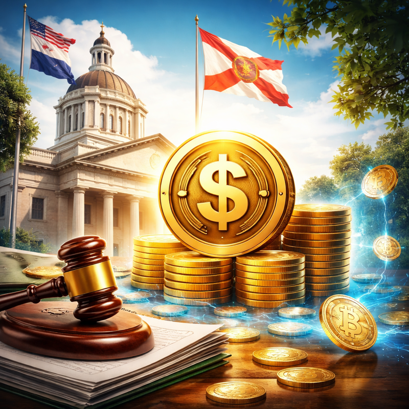 스테이블코인, 암호화폐 규제, 플로리다/AI 생성 이미지