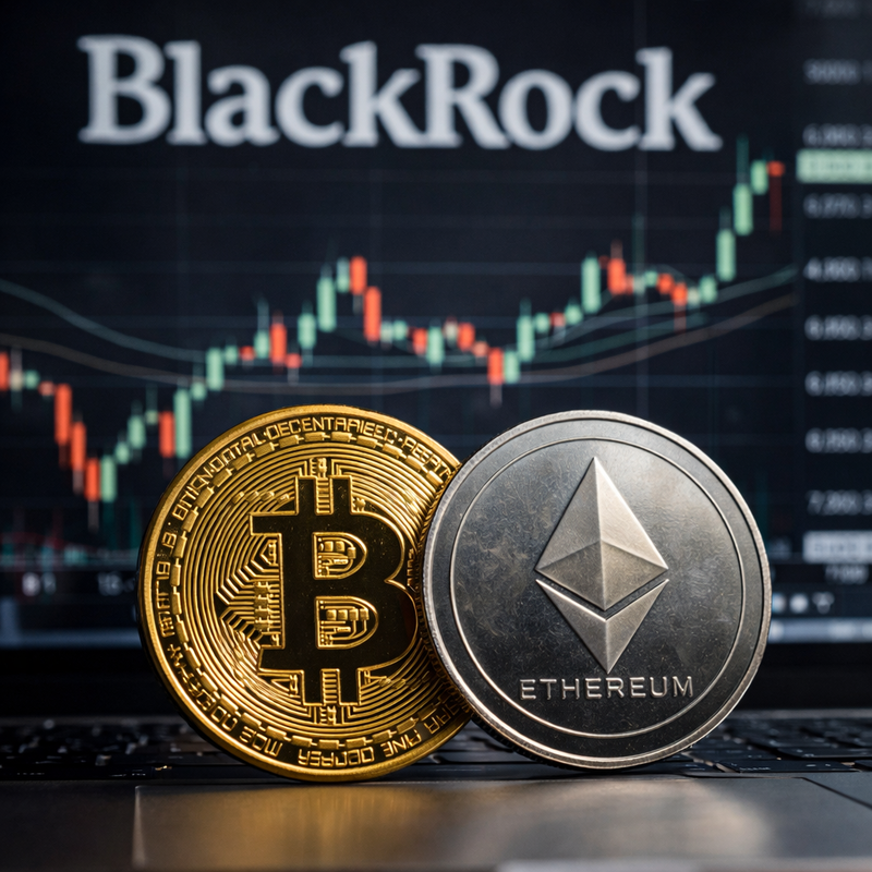 블랙록(BlackRock), 비트코인(BTC), 이더리움(ETH)/AI 생성 이미지