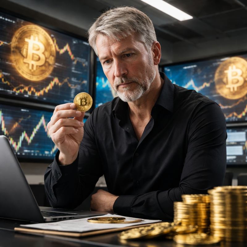 마이클 세일러(Michael Saylor), 비트코인(BTC)/AI 생성 이미지