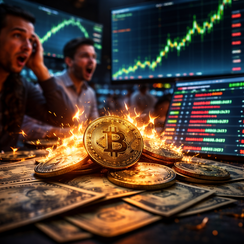 비트코인(BTC), 숏 청산/AI 생성 이미지