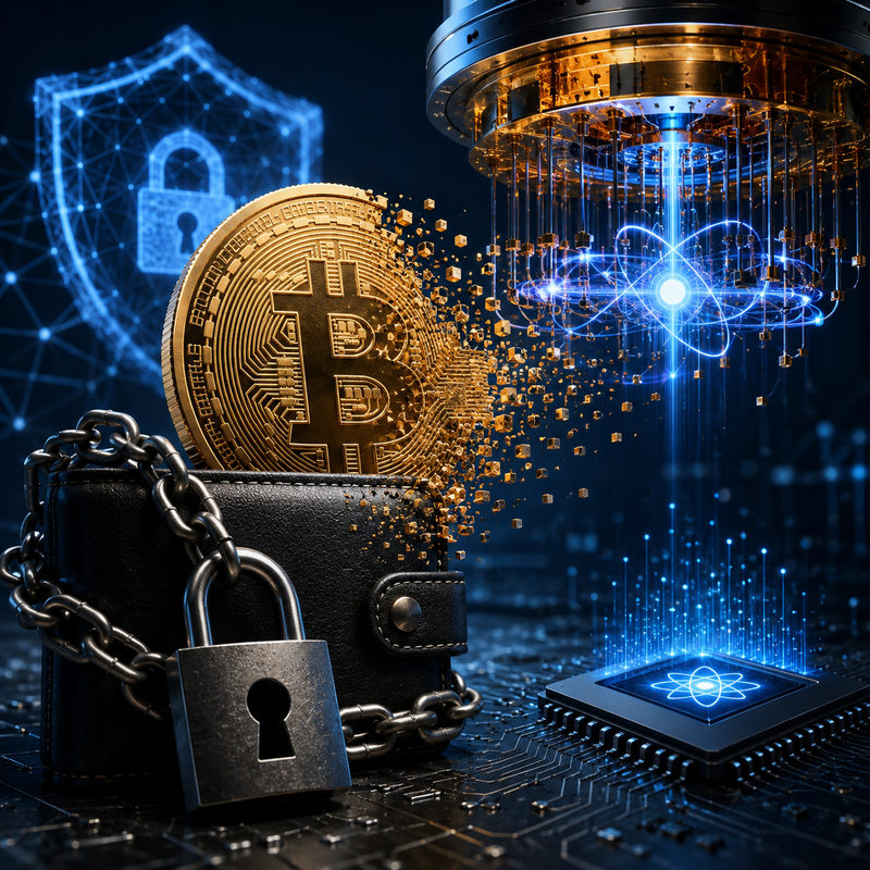 비트코인(BTC), 암호화폐 보안, 양자 컴퓨터/AI 생성 이미지