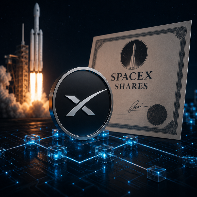 스페이스X(SpaceX), 주식, 토큰화/AI 생성 이미지