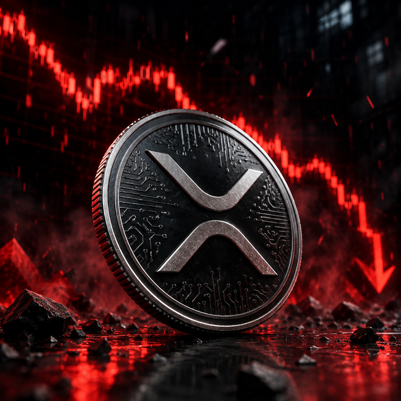 엑스알피(XRP), 암호화폐 하락/AI 생성 이미지