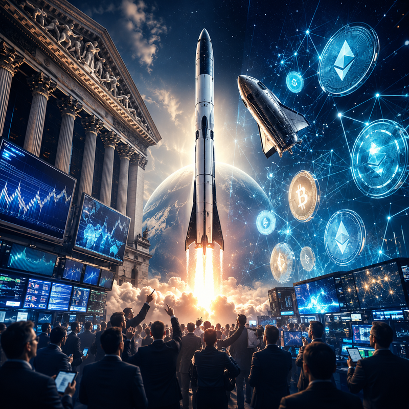 스페이스X(SpaceX), 증권 시장, 암호화폐 시장/AI 생성 이미지