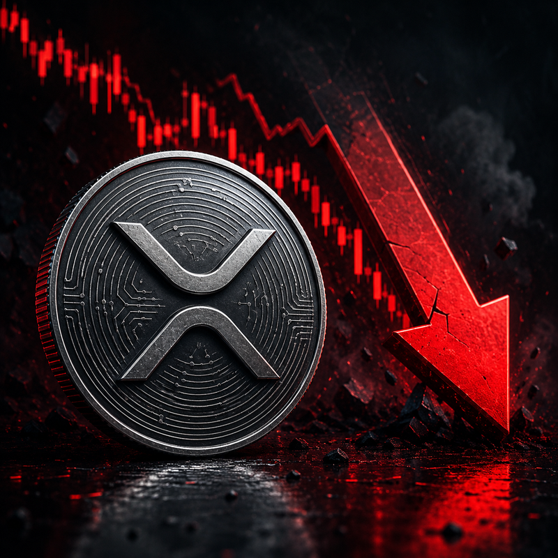 엑스알피(XRP), 암호화폐 하락/AI 생성 이미지