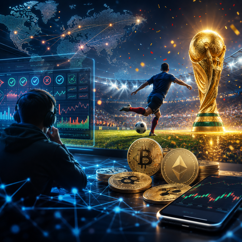 예측시장, 월드컵, 암호화폐, 비트코인(BTC), 이더리움(ETH)/AI 생성 이미지