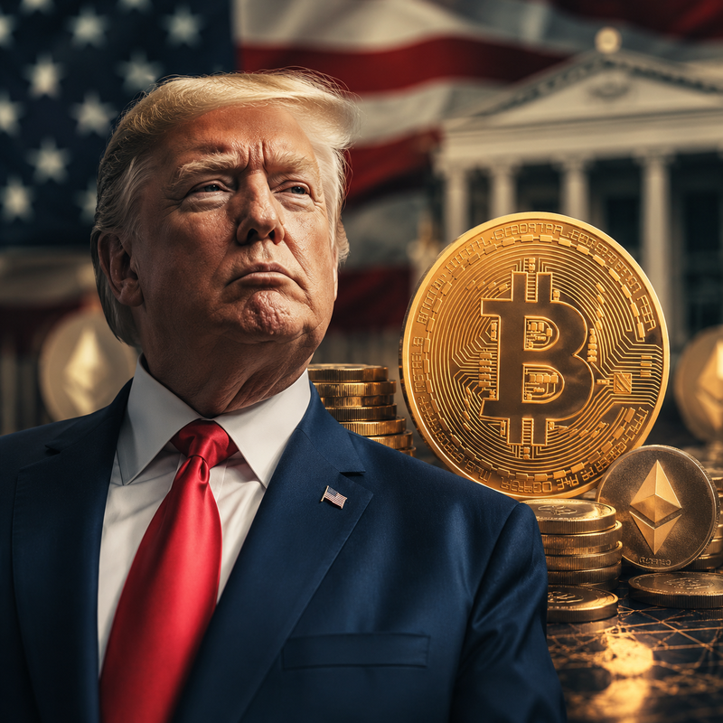 도널드 트럼프(Donald Trump), 비트코인(BTC), 암호화폐/AI 생성 이미지