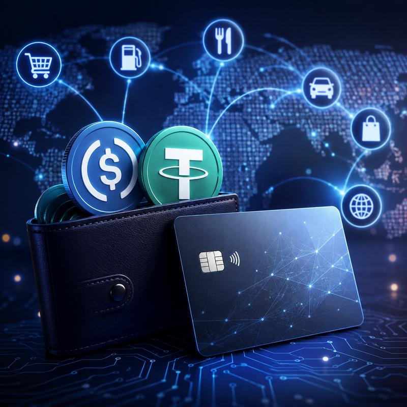 USDC, USDT, 스테이블코인, 암호화폐 결제/AI 생성 이미지